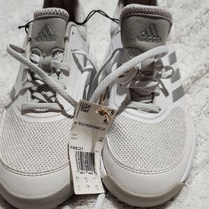 Adidas White and Gray Golf Shoes